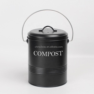 Kitchen Compost Bucket Inner Compost Pail For Food Waste Metal Bokashi Compost Bin
