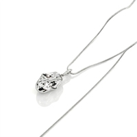 Collier en gros avec chaîne serpent et pendentif abstrait irrégulier, collier de mode résistant à l'eau et au ternissement