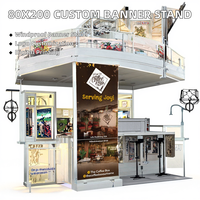 Support de bannière publicitaire portable enroulable en plastique 80x200 personnalisable, résistant au vent, facile à dérouler