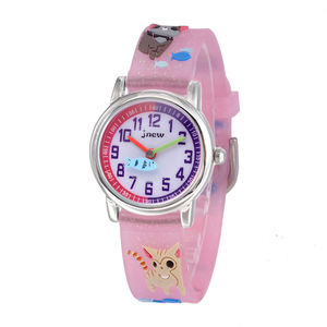 Reloj de cuarzo analógico con logotipo personalizado para niños, regalo escolar de lujo, banda de PVC de aleación de 5mm con abalorio de dibujos animados antiguos, <span class=keywords><strong>Outlook</strong></span> Boys - Product Image 3