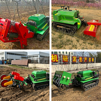 Tracteur chenillé télécommandé 35 CV pour la coupe de l'herbe, la culture agricole, les vergers et les vignobles, broyeur, portée 200-300 m, machines agricoles