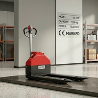Transpalette Électrique YCMG 1,5 Tonne à Recharge Rapide avec Batterie au Lithium pour Logistique d'Entrepôt en Allées Étroites