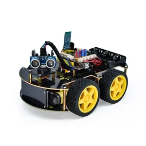 Kit de robô haste de carro v2.0 4wd, para arduino, kit de aprendizagem educacional, brinquedos com caule