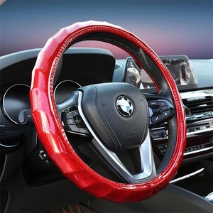 Funda de <span class=keywords><strong>Volante</strong></span> de Coche <span class=keywords><strong>con</strong></span> Brillantina, de Cuero, Universal, para Coche, Camioneta, SUV, Furgoneta - Product Image 3