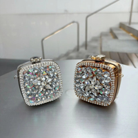 Pochette de soirée de luxe en cristal avec incrustation de mini-diamants, forme à rabat, sacs à bandoulière pour mariage et fête, sacs à main en strass motif lèvres rouges