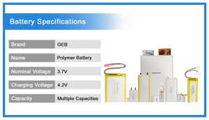 Chất lượng đáng tin cậy 500mAh 503035 3.7V LiPo pin cho các thiết bị nhỏ Tai nghe bluetooth thông minh ban nhạc pin <span class=keywords><strong>Lithium</strong></span> ion 3.7V - Product Image 3