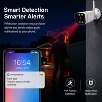 Cámara de Seguridad WiFi para Exteriores 1080P, Detección Humana, Visión Nocturna, Audio Bidireccional, Sistema de Alarma, Verificación de Video