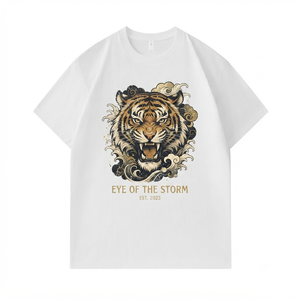 <span class=keywords><strong>เสื้อ</strong></span>ยืดลายกราฟิกผ้าฝ้าย 100% คุณภาพสูง Tiger Cat - Product Image 2