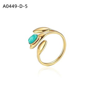 Anillo de Moda con PIEDRA NATURAL A0449 para Mujer, Joyería de Alta Calidad - Product Image 5