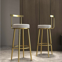 Chaise de Bar de Restaurant nordique bjflamingo, dossier de café, chaise haute