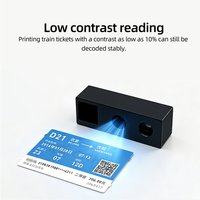 Lecteur de codes-barres Aztec CMOS ultra-compact LONVILL 640x480 pour billets électroniques mobiles et billets de transport papier