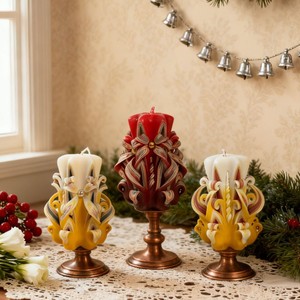 Nouvelle Arrivée 2025 – <span class=keywords><strong>Bougie</strong></span> Sculptée de Noël Taille XS, Présentée en Coffret Cadeau, avec Artisanat Allemand Centenaire, Ornement de Décoration pour la Maison de Fêtes - Product Image 3