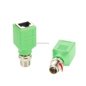 Adattatore RJ45 Maschio M12 X-Code 8 Pin Schermato con Cavo, Alloggiamento in PVC, Contatti in Rame Placcato Oro per Automazione Industriale Ethernet - Product Image 3