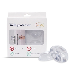 Butée de porte murale sans perçage en silicone transparent pour la sécurité des meubles et la quincaillerie domestique - Product Image 6