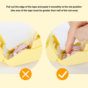 2025 Design innovant T5165AB Distributeur automatique de ruban jaune pour distributeur de ruban en plastique Washi Tape Stationery - Product Image 5