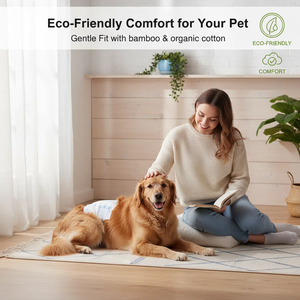 גבוהה סופג ירוק מתכלה סיבים במבוק כותנה אורגנית כלב מחמד חיתול זכר דליפה - Product Image 6