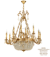 Lustre en cristal traditionnel français pour hôtel, villa, salon, luxe, vintage, classique, en laiton massif, luminaires sur mesure