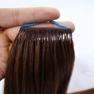 Extensions de cheveux à clipser <span class=keywords><strong>sans</strong></span> fil, double plume, Remy, cheveux vietnamiens, lisses, bruns, pour postiche - Product Image 6