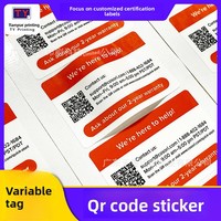 Étiquette PET blanche avec code QR, résistante à l'eau et à l'abrasion, 1 code pour 1 article, pour l'agriculture