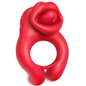 Couple Sex Toys Male <strong>Cock</strong> <strong>Ring</strong> &amp; Female Clitoral <strong>Vibration</strong> Tongue Licking <strong>Vibrator</strong> Penis Lock &amp; Female Clitoris Stimulator - Product Image 1