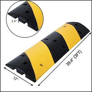 गेराज कार पार्किंग 2 चैनल 22000Lbs लोड क्षमता 40 "लंबी कमी के साथ 6 बोल्ट रबर गति कूबड़ टक्कर - Product Image 3