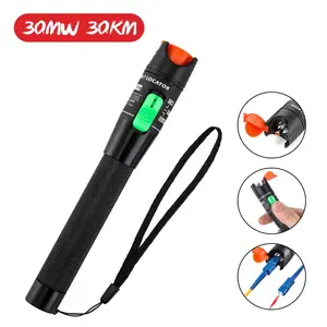 Fiber Optic Kabel Visual Fault Locator Tester Stift Typ FTTH Fiber Optic Tool kit 30km reichweite 2,5mm adapter für telekommunikation