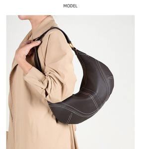 Bolsos de Mano para Mujer de Diseño Personalizado, Bolso Bandolera Tipo Hobo de Moda, Bolsos de Hombro de Cuero Genuino de Alta Calidad - Product Image 3