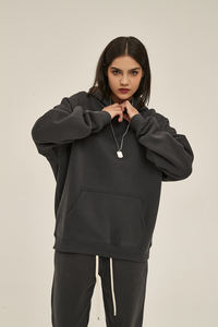 Logo personalizzato di alta qualità 400G di cotone 100% pesante <span class=keywords><strong>pile</strong></span> in bianco oversize taglie forti felpe tute da uomo per uomo - Product Image 5