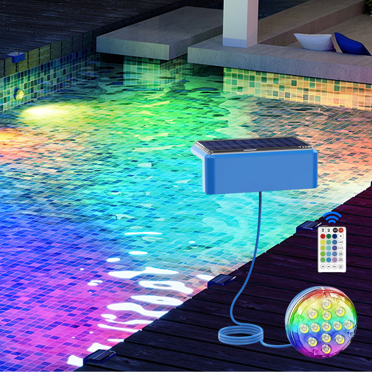 Safe LED Swimming Pool Light IP68 Waterproof Submersible Pool Lights Solar Powered Floating Lamps For Kids And Family