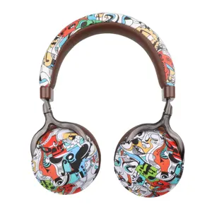 Fashion Cute FM Radio TF Kartu Aux 3.5 Mm Suara Prompt Deep Bass Bluetooths Atas Telinga Headphone Stereo Headset dan Headphone