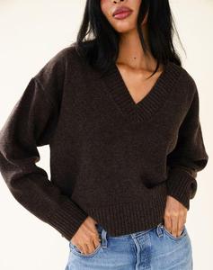 100 Tốt Độc Đáo Sang Trọng V Cổ Quá Khổ Len Áo Len Cho Phụ Nữ - Product Image 3