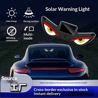 Lampe d'avertissement solaire « Oeil de démon » pour fenêtre triangulaire, lumière néon LED dynamique sans fil, sans câblage, lumière ambiante RVB colorée