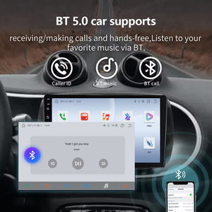 Lecteur multimédia de voiture 1-Din 9 <span class=keywords><strong>pouces</strong></span> à écran tactile complet Fonctions GPS DSP RGB pour BT Amplif de divertissement de siège arrière intégré - Product Image 6