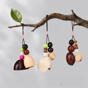 Wholesale Natural Fruit Shell Beaded Keychain Pendant Ethnic Handwoven Rope Bag Accessories DIY Handicraft <b>Wind</b> <b>Chime</b> Kit - Product Image 4