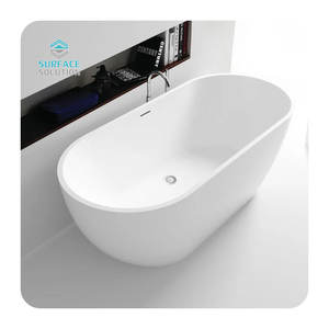 <span class=keywords><strong>Baignoire</strong></span> autoportante ovale en acrylique de bonne qualité, portable, en surface solide, avec texture <span class=keywords><strong>imitation</strong></span> <span class=keywords><strong>pierre</strong></span> pour salle de bain - Product Image 1