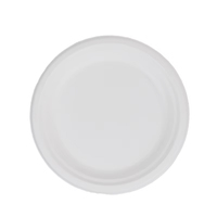 Petites assiettes à dessert en papier 100% bagasse compostable assiettes jetables de canne à sucre biodégradables naturelles et écologiques