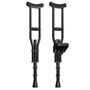 Béquille de marche en alliage d'aluminium de qualité hospitalière Yadecare avec support pour les jambes pour personnes âgées, aide à la rééducation à double béquille - Product Image 3