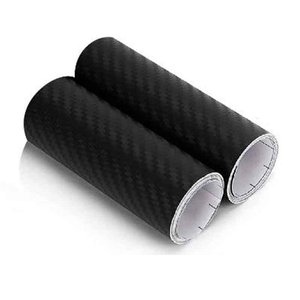 2 rotoli pellicola adesiva in fibra di carbonio rivestimento nero per auto e moto 13cm x 500cm effetto 4D-auto e moto/auto - Product Image 1