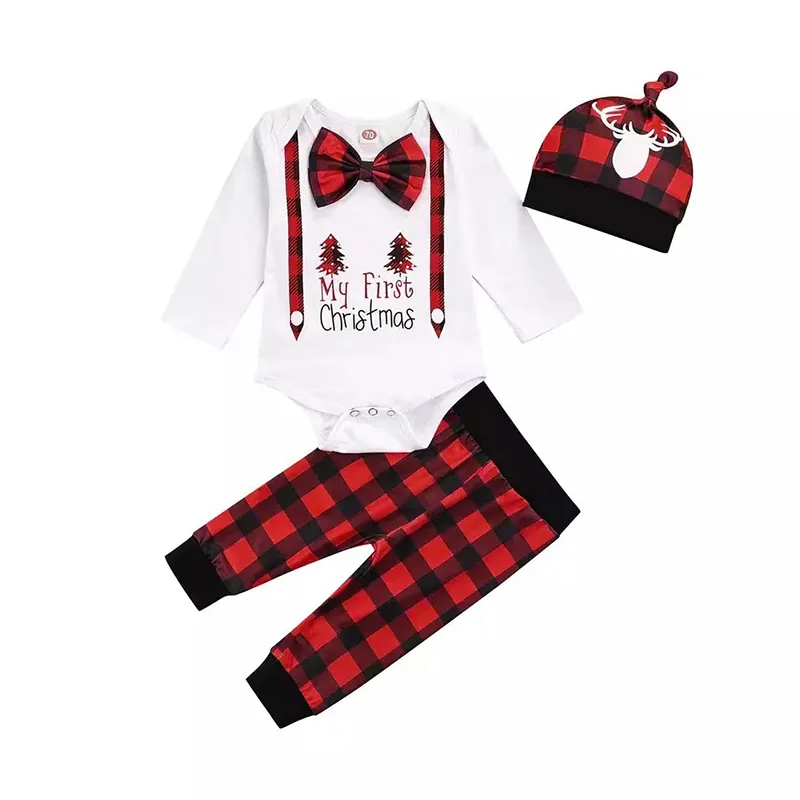 クリスマス服長袖秋春ベビー服セット1-3歳クリスマス子供服
