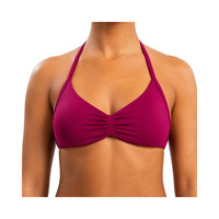 Soutien-gorge de sport dos nu pour femme, à fronces avant, maintien moyen, en Spandex et Nylon respirant, pour Yoga, Gym et Fitness, avec LOGO