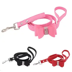 Produk berbagai warna kalung anjing ikatan simpul dan Set kalung anjing tali lari