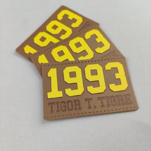 Etiqueta de cuero PU personalizada de alta calidad al por mayor, logotipo en relieve, parche de cuero personalizado para Vaqueros, etiqueta para bolso, etiqueta PU, parches de cuero - Product Image 5