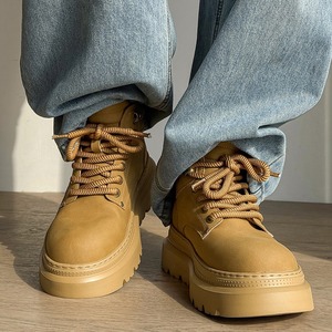 Men's <b>Winter</b> Fleece-lined <b>Boots</b> 2025 New Style Outdoor Anti-slip Thick-soled Heightening <b>Work</b> <b>Boots</b> - Product Image 3