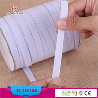 Bande élastique tressée en tricot blanche et noire en gros d'usine TCZM01-05