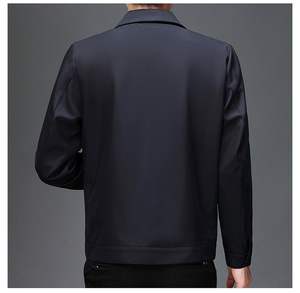 Chaqueta <span class=keywords><strong>Bomber</strong></span> Casual de Primavera-Otoño para Hombre con Cremallera y Cuello Alto, Diseño de Conejo en la Parte Delantera, Resistente a las Arrugas, Estilo Ejecutivo para Hombres de Mediana Edad - Product Image 5