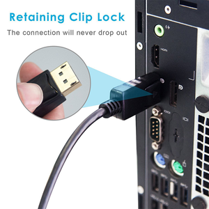 1.8m 6FT <span class=keywords><strong>4K</strong></span> x 2K mạ vàng dp để <span class=keywords><strong>HDMI</strong></span> Adapter Cáp dây hiển thị cổng Nam để HDTV nam Cáp chuyển đổi PC máy tính xách tay - Product Image 5