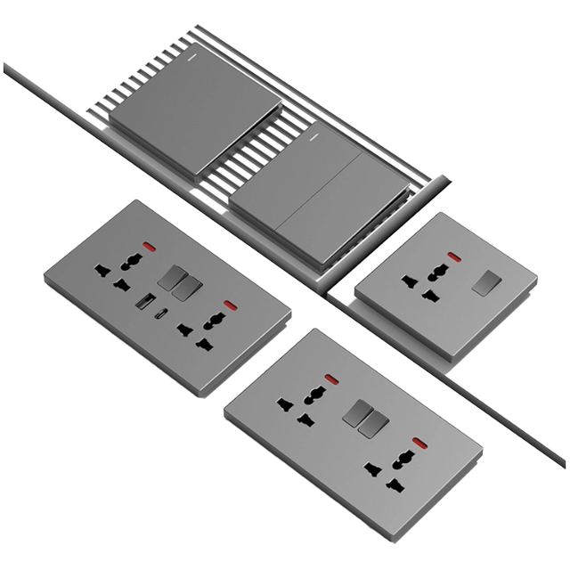 Wall Switches Manufacturer Cross-Border Foreign Trade British Standard Switch Socket 13A Multifunction USB Socket Panel Factory