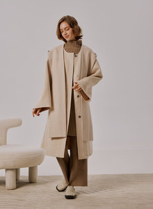 Fabrication professionnelle de vêtements bon marché pour femmes, manteau en laine élégant pour femmes, <span class=keywords><strong>Trench</strong></span> en cachemire pour dames - Product Image 2