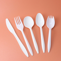 Ensemble de couverts jetables biodégradables en amidon de maïs (couteau, fourchette, cuillère) – Compostables