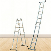 Échelle pliante multifonctionnelle en aluminium, charnière pliante, escalier en aluminium, échelle d'escalade